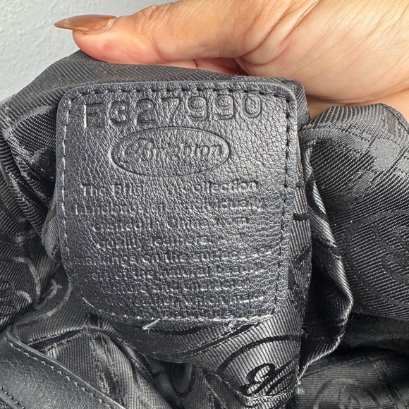 Brighton F327990 women's leather handbag tote black &‎ white double handle - Picture 10 of 16